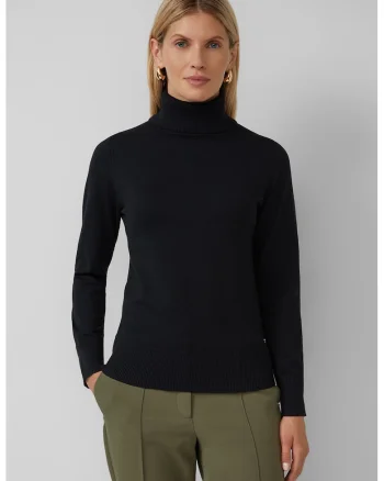 Pulover cu guler inalt, Negru