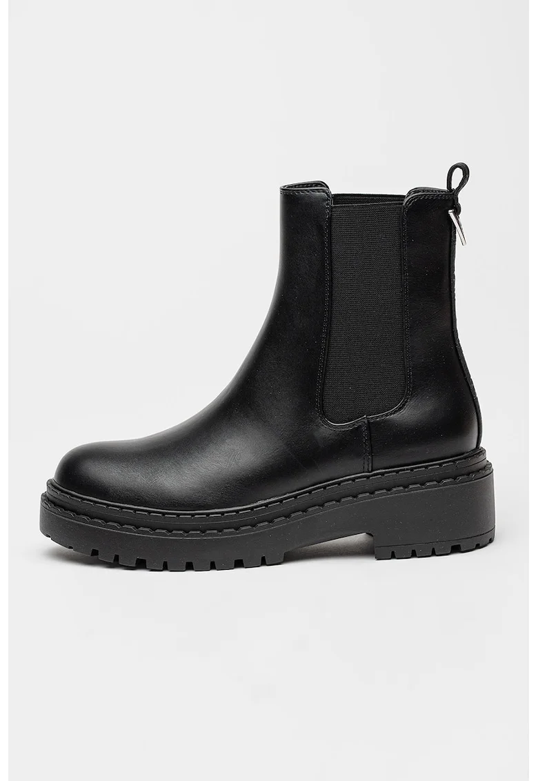 Ghete Chelsea de piele ecologica, Negru