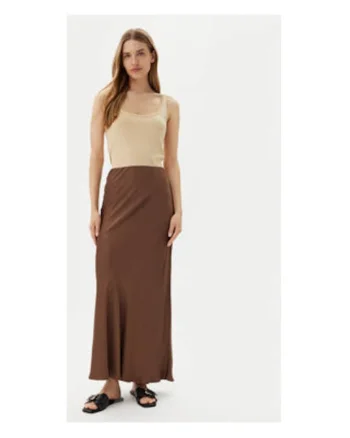 Fusta  model TD0472, culoare ciocolata, material original
