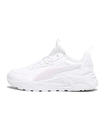 Pantofi sport de piele ecologica Trinity Lite, Alb