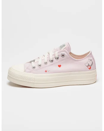 Tenisi low-cut Chuck Taylor All Star Lift Platform Y2K, Rosu/Lila/Argintiu