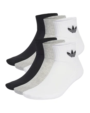 Set de sosete scurte unisex Daily Essentials - 6 perechi, Alb/Negru/Gri