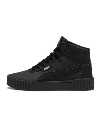 Pantofi sport mid-high din piele Carinna 3.0, Alb/Negru