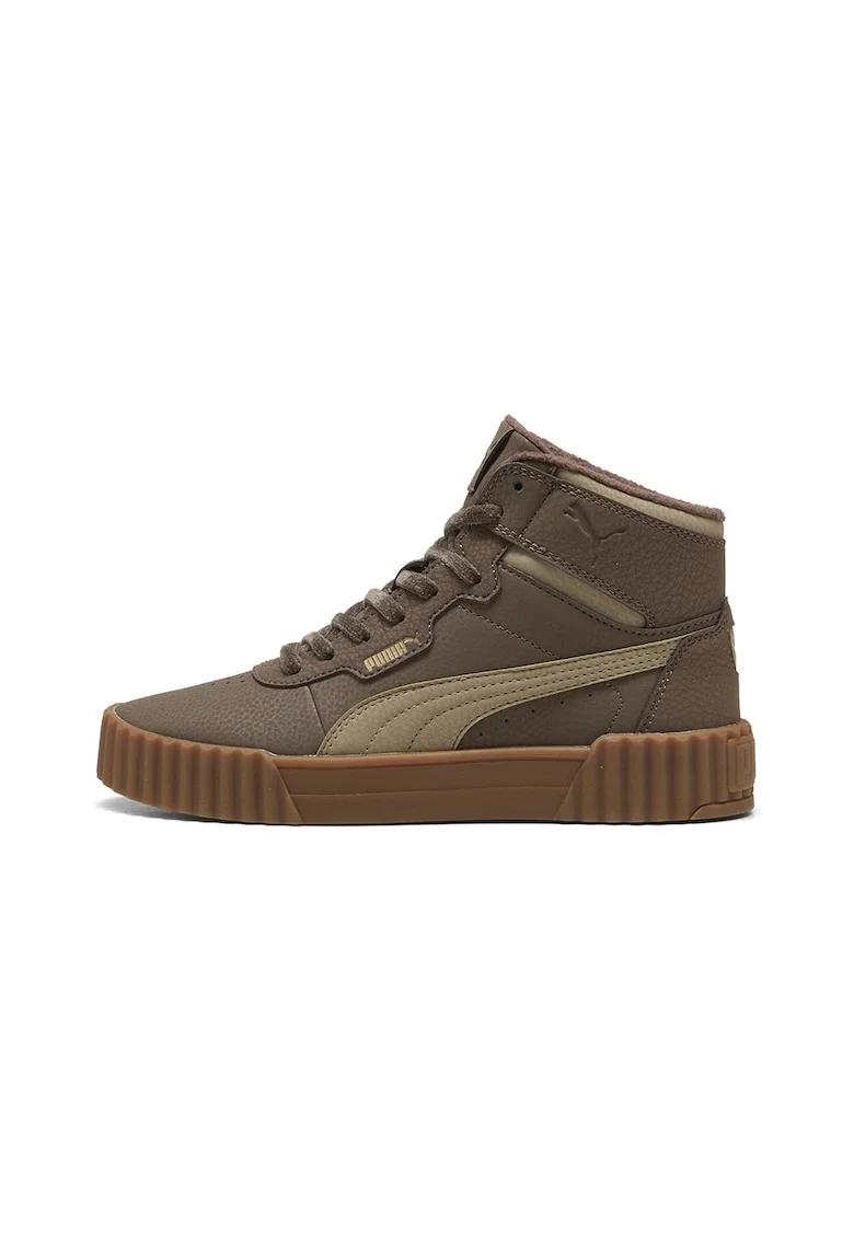 Pantofi sport mid-high din piele Carinna 3.0, Maro