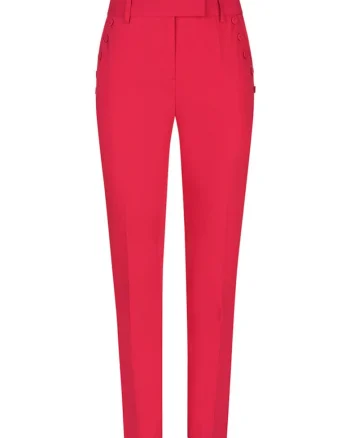 Pantaloni cu talie inalta si nasturi decorativi