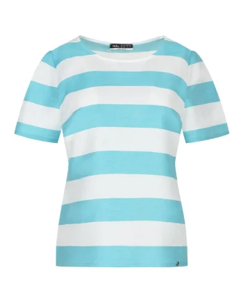 Tricou cu dungi din amestec de in