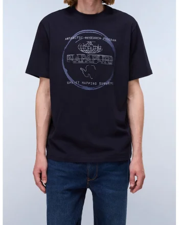 Tricou din bumbac cu imprimeu logo, Albastru ultramarin/Albastru pal