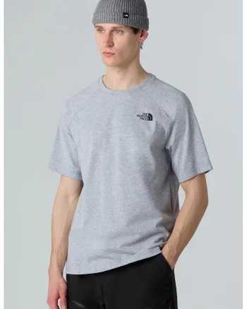 Tricou cu decolteu rotund, Gri deschis melange