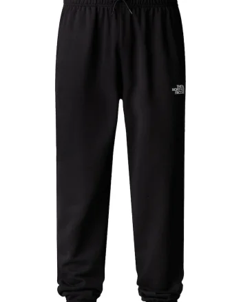 Pantaloni de trening cu logo si snur, Negru/Alb optic