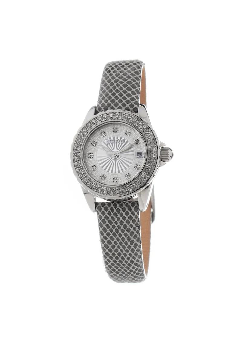 Ceas Dama,  28mm, inox, piele naturala, culoarea argintie