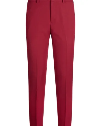 Pantaloni crop cu croiala slim-fit, Visiniu