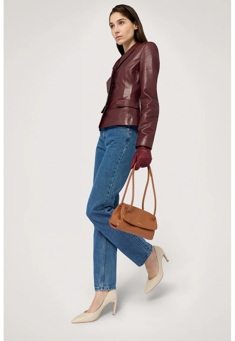 Blugi relaxed fit cu talie medie, Albastru