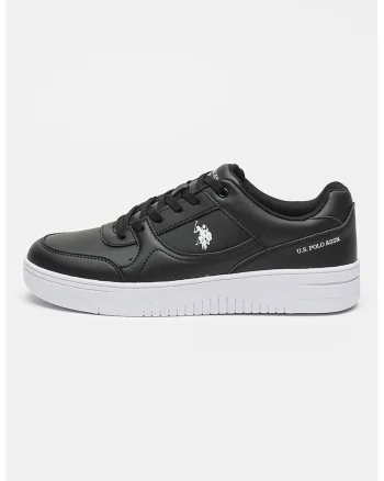 Pantofi sport din piele ecologica Lee, Negru