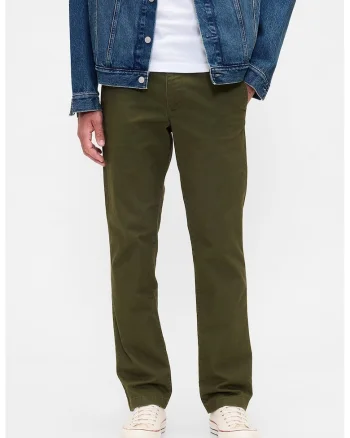 Pantaloni chino cu croiala dreapta, Kaki pal