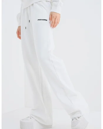 Pantaloni de trening relaxed-fit cu buzunare laterale, Negru stins/Alb murdar