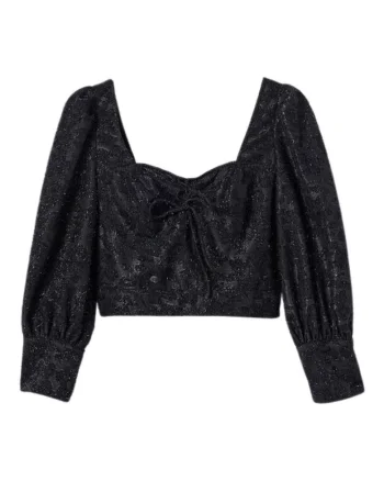 Bluza dama  Blus Don, neagra, 100% poliester, maneca lunga,