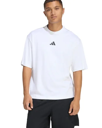 Tricou lejer cu imprimeu logo, Alb