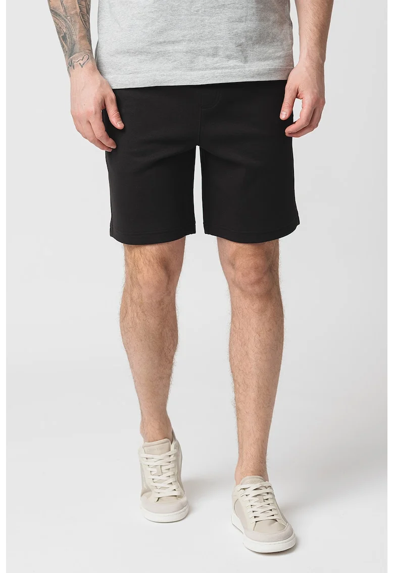 Pantaloni sport cu talie ajustabila, Negru