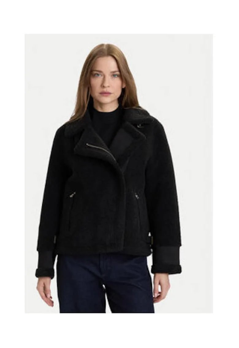 Palton dama,  negru, poliester, Negru