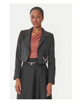 Bolero dama,  negru, 64% poliester, 33% viscoza, 3% elastan,