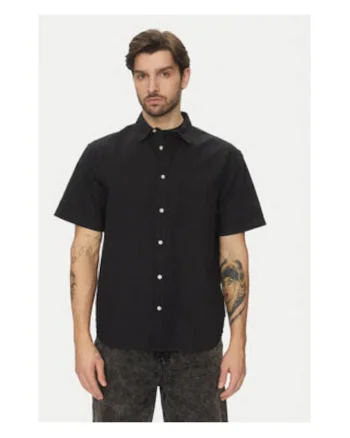Camasa pentru barbati,  bumbac/in, negru,