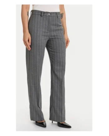 Pantaloni dama,  gri, 62% poliester, 35% viscoza, 3% elastan,