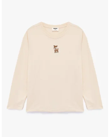 Bluza cu detaliu brodat, Piersica