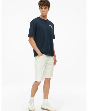 Bermude regular fit din denim, Alb murdar