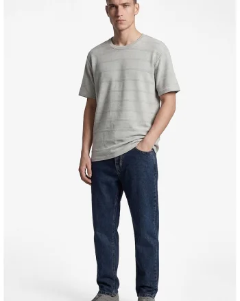 Tricou din bumbac cu decolteu la baza gatului, Gri deschis