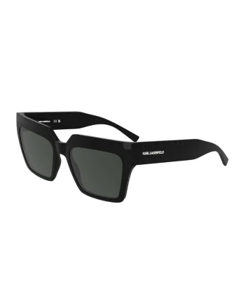 Ochelari de soare dreptunghiulari cu logo, Negru