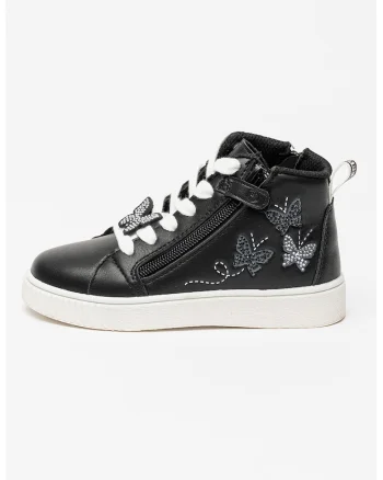 Pantofi sport cu fluturi, Alb/Negru