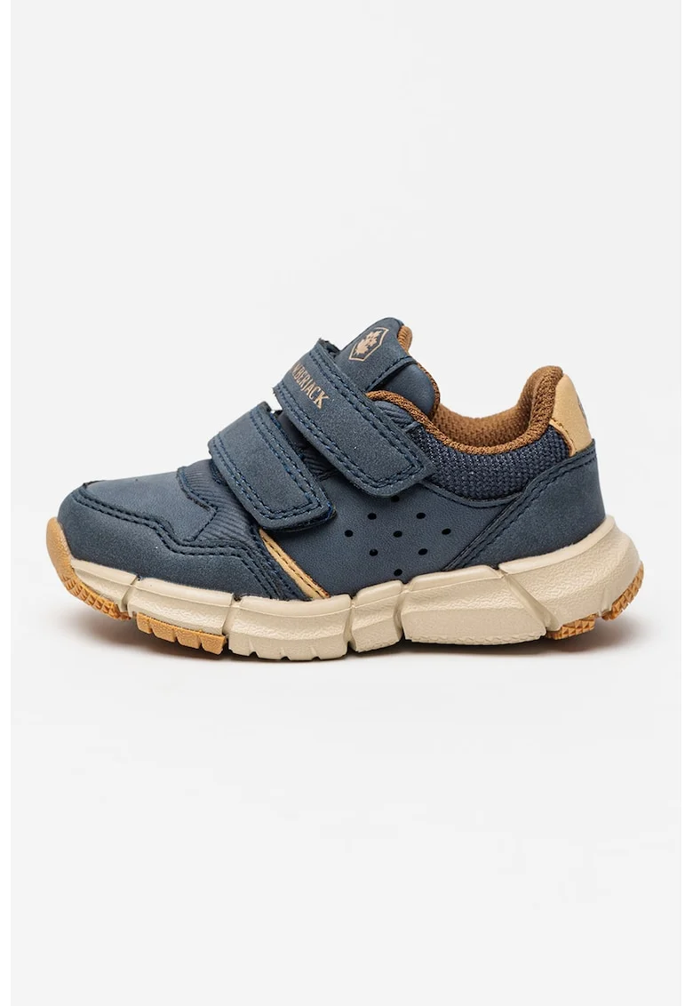 Pantofi sport low-cut cu velcro, Albastru prafuit/Maro nisip