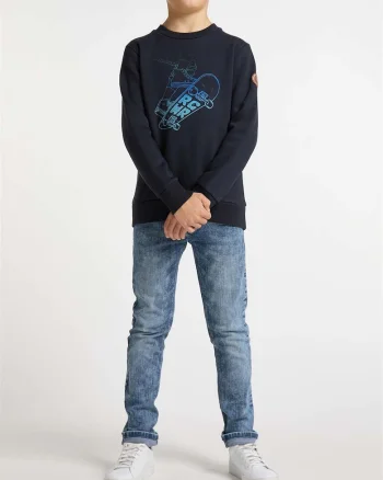 Bluza sport cu imprimeu grafic in degrade,