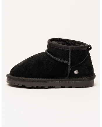 Ghete de piele intoarsa, fara inchidere, Negru stins