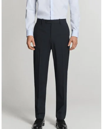 Pantaloni eleganti cu croiala regular-fit, Negru
