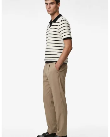 Tricou polo din bumbac, Negru/Bej deschis