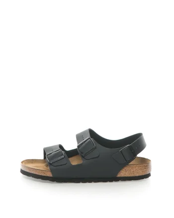 Sandale negre cu calapod clasic Milano