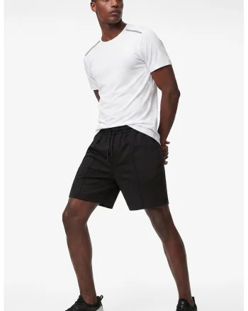 Pantaloni scurti relaxed fit, Negru