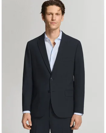 Sacou regular-fit cu nasturi, Negru