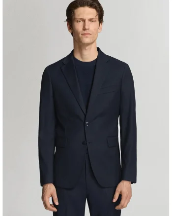Sacou slim-fit Milan, Bleumarin