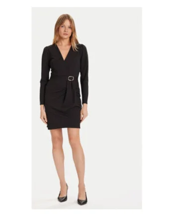 Rochie cocktail Dama,  Negru, 95% poliester, 5% elastan,