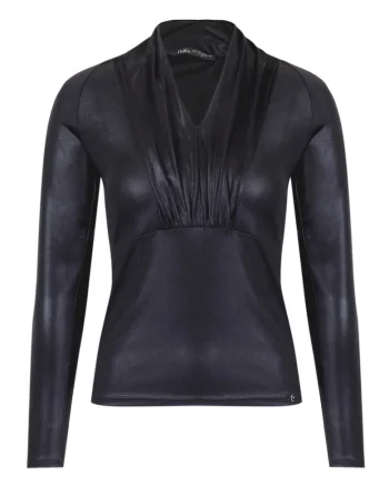 Bluza cu aspect lucios, Negru