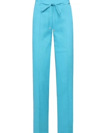 Pantaloni din amestec de in, Albastru deschis