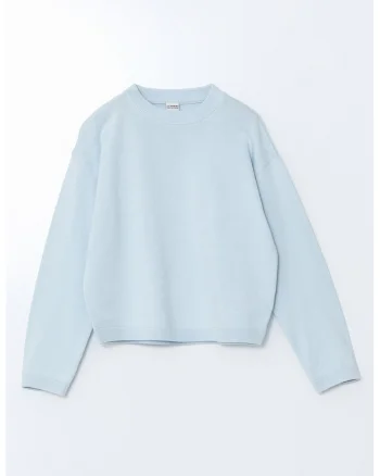 Bluza de trening lejera cu model uni, Albastru pastel