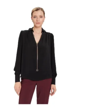 Camasa dama,  poliester, negru,