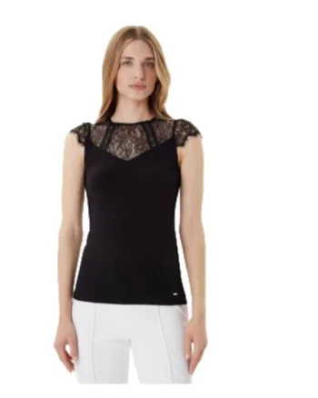 Tricou dama,  viscoza/elastan, negru