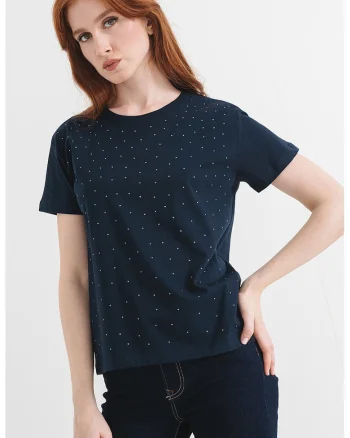 Tricou cu nituri, Bleumarin