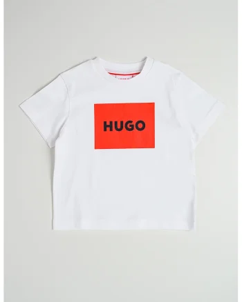 Tricou de bumbac cu imprimeu logo, Rosu/Alb