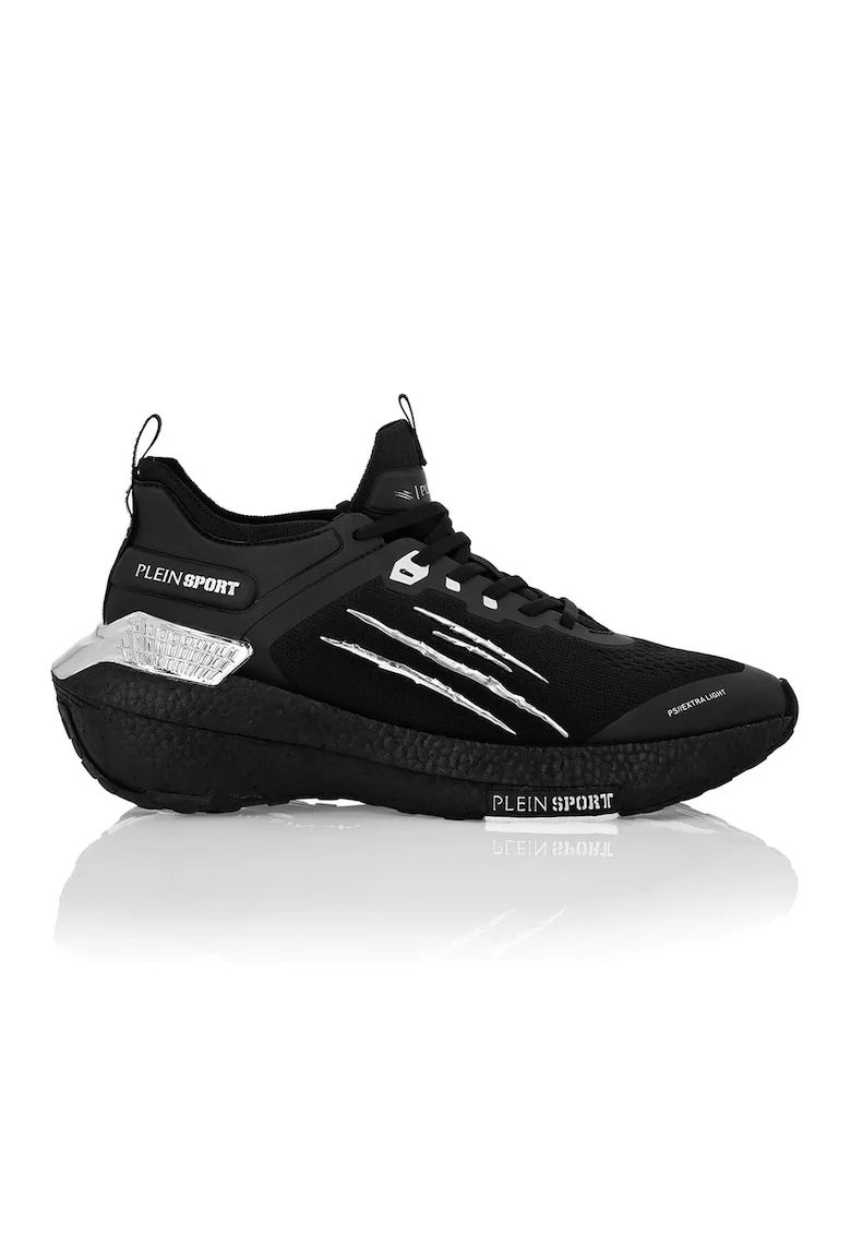 Pantofi sport wedge foarte usori Stealth Runner, Negru/Alb murdar
