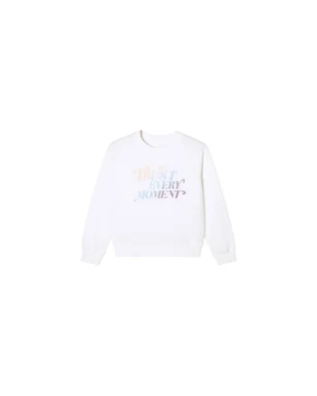 Bluza fete  din trening, alba 122